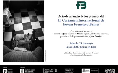 Acto de anuncio de los Premios Francisco Brines 2022